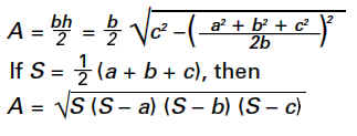 Acute Angled Triangle Area Formula