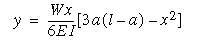 Deflection between nearest load and support point