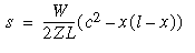 Stress between the two supports