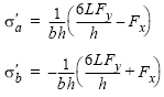 Maximum Nominal Tensile or Compressive Stress