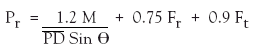 general formula for equivalent radial load