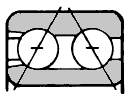 Double row angular contact with filling notch ball bearings