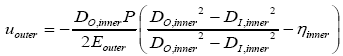 The Radial Displacement Caused by External Pressure 