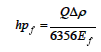 HP required for airflow formula