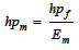 Motor horsepower can be estimated from the equation