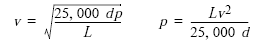 Flow of Air in Pipes Equation and Calculator