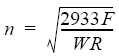 Revolutions per minute formula