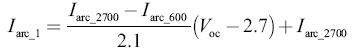 Interpolation Equation 1 for Arcing Current