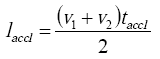 Running distance during acceleration: