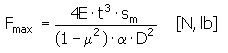 Force at Maximum Spring Deflection and Limit Deflection