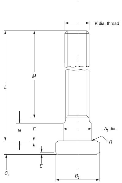 T-Bolts Dimensions per. BS 2485