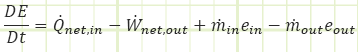 general equation for the conservation of mass as a rate-based differential equation