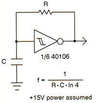 CMOS Schmidt Trigger Oscillator Calculator Excel Spreadsheet