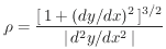 radius of curvature