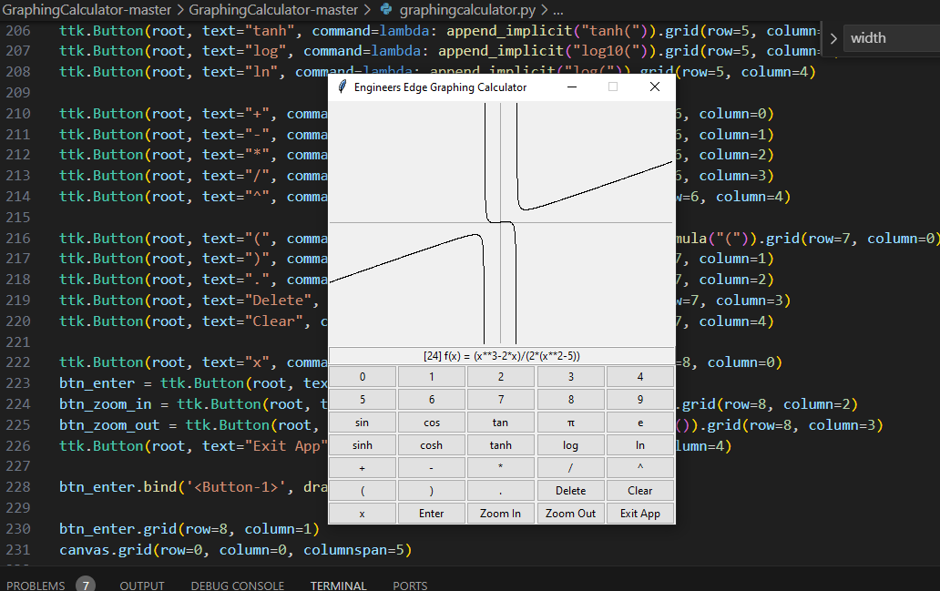 Python graphing calculator