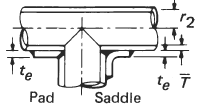 Reinforced fabricated tee