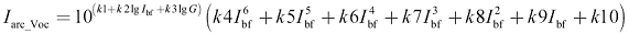 Intermediate Average Arcing Currents Equation