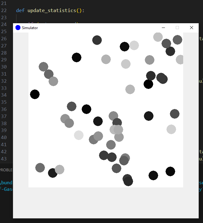 Animation of gasses