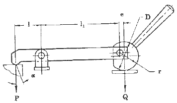 Toggle Mechanism Handle and Link Formula and Calculator