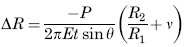 Radial Displacement of Circumference