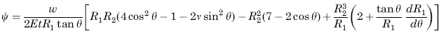 Rotation of a meridan from its unloaded position