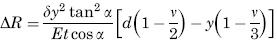 Radial Displacement of Circumference