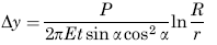 Change in height dimension y