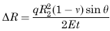 Radial Displacement of Circumference