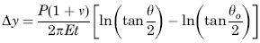 Change in height dimension y