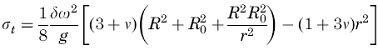 Tangential Tensile Inertia Stress