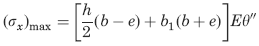 Stress throughout the thickness at corners A and D