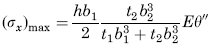 Stress throughout the thickness at corners A and B