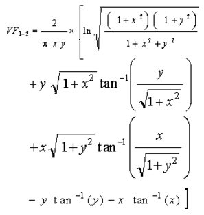 radiation shape factor