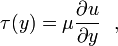 Shear stress in fluids