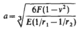 Contact area radius equation