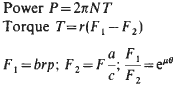 band brake equations