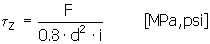 Shear Stress in Weld Base Area Formula