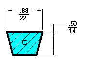 V Belt Cross Section C